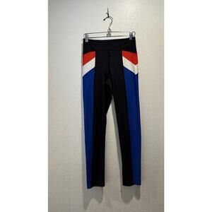 P.E Nation Women’s Size Small Time Out 7/8 Legging Red White Blue Stripe Gym